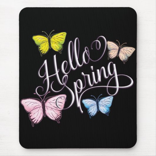 Butterfly Hello Spring Mousepad (Vorne)