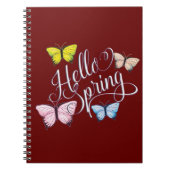 Butterfly Hello Spring Notizblock (Vorderseite)