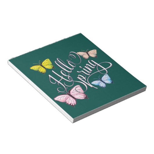 Butterfly Hello Spring Notizblock (angewinkelt)