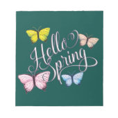 Butterfly Hello Spring Notizblock (Vorderseite)