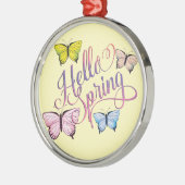 Butterfly Hello Spring Ornament Aus Metall (Links)