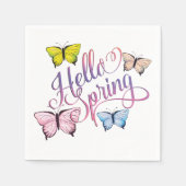 Butterfly Hello Spring Serviette (Vorderseite)