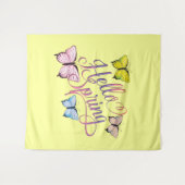 Butterfly Hello Spring Wandteppich (Vorderseite (Horizontal))