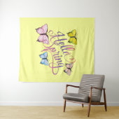 Butterfly Hello Spring Wandteppich (Beispiel (Horizontal))