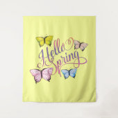 Butterfly Hello Spring Wandteppich (Vorderseite)