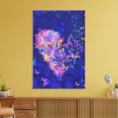 Butterfly-Herz-Leinwand Liebe drucken - Malerei Leinwanddruck (Insitu (Wohnzimmer))
