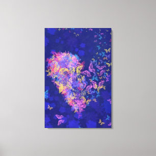 Butterfly-Herz-Leinwand Liebe drucken - Malerei Leinwanddruck