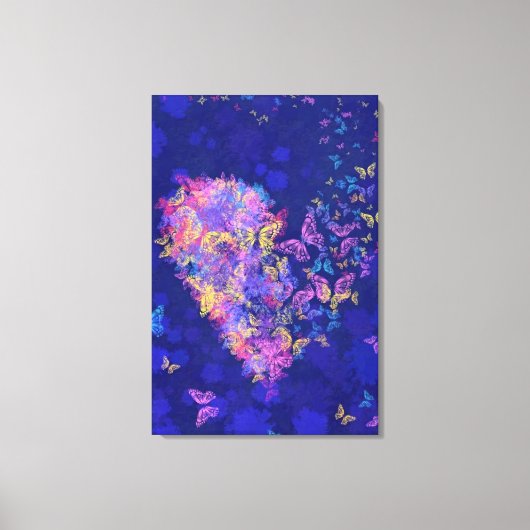 Butterfly-Herz-Leinwand Liebe drucken - Malerei Leinwanddruck (Vorderseite)