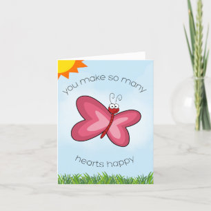Butterfly Herzkarte Karte