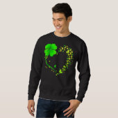 Butterfly Herzleaf Irish St Patrick Day Clover H Sweatshirt (Vorne ganz)