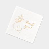 Butterfly Herzlichen Dank Servietten Mit Folie (Links)