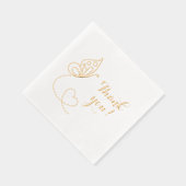 Butterfly Herzlichen Dank Servietten Mit Folie (Rechts)