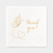 Butterfly Herzlichen Dank Servietten Mit Folie (Vorderseite)