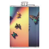 Butterfly Hintergrundbanner Flachmann (Rückseite)