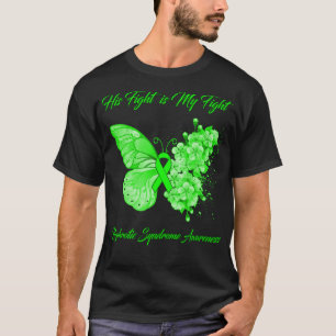 Butterfly His Fight is My Fight Child Abuse Awaren T-Shirt