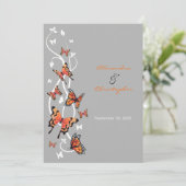 Butterfly-Hochzeitsankündigung Einladung (Stehend Vorderseite)
