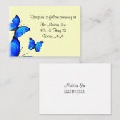 Butterfly-Hochzeitskarten Begleitkarte (Vorne/Hinten)