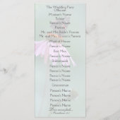 Butterfly-Hochzeitsprogramm /grau Programm (Rückseite)