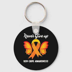 Butterfly Hope Fighter Orange Ribbon RSD CRPS Awar Schlüsselanhänger