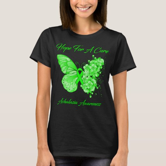 Butterfly Hope For A Cure Achalasia Awareness T-Shirt (Vorderseite)