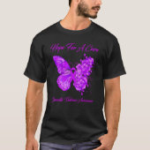 Butterfly Hope for a cure domestic gewalt Awaren T-Shirt (Vorderseite)
