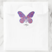 Butterfly Hope Runder Aufkleber (Tasche)
