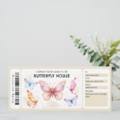  Butterfly House Gift Certificate Einladung (Stehend Vorderseite)