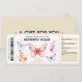  Butterfly House Gift Certificate Einladung (Vorne/Hinten)