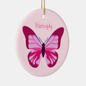 Butterfly Hübsch Pink Lila Keramikornament (Rechts)