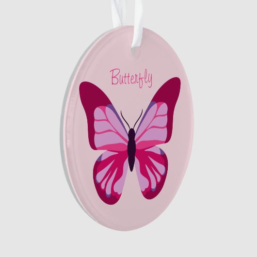 Butterfly Hübsch Pink Lila Ornament (Vorderseite)