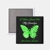 Butterfly I Wear Green For My Grandma Liver Cancer Magnet (Vorderseite/Rückseite)