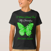 Butterfly I Wear Green For My Grandma Liver Cancer T-Shirt (Vorderseite)