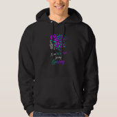 Butterfly I Wear Teal & Purple For Granny Suicide Hoodie (Vorderseite)