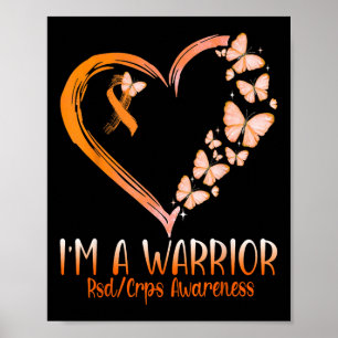 Butterfly Ich bin ein Krieger Rsd Crps Bewusstsein Poster