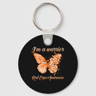 Butterfly Ich bin ein Krieger RSD CRPS Bewusstsein Schlüsselanhänger