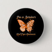 Butterfly Ich bin ein Survivor RSD CRPS Bewusstsei Button (Vorderseite)