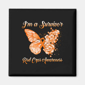 Butterfly Ich bin ein Survivor RSD CRPS Bewusstsei Magnet (Vorne)