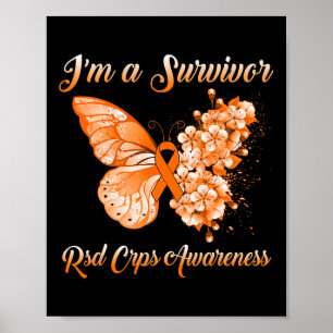 Butterfly Ich bin ein Überlebender Rsd Crps Bewuss Poster