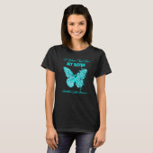 Butterfly Ich trage Aquamarin für meine Schwester T-Shirt (Vorne ganz)