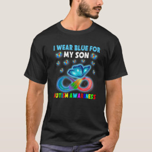 Butterfly Ich trage Blau für mein Sohn Autismus Be T-Shirt