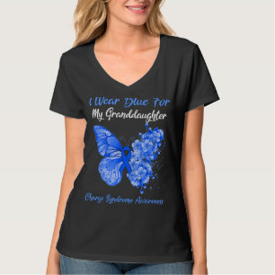 Butterfly Ich trage Blau für meine Großtochter-Lad T-Shirt