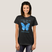 Butterfly Ich trage Blau für meine Papa Diabetes A T-Shirt (Vorne ganz)