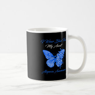 Butterfly Ich trage Blau für meine Tante Alopecia  Kaffeetasse