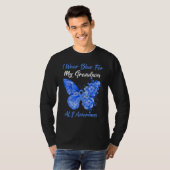 Butterfly Ich trage Blau für meinen Enkel als Awar T-Shirt (Vorne ganz)