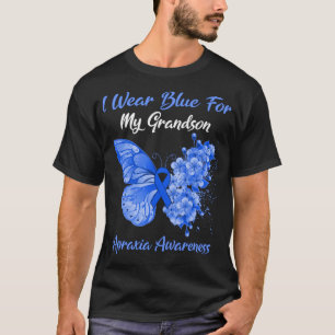 Butterfly Ich trage Blau für meinen Enkel Apraxia T-Shirt