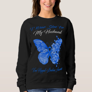 Butterfly Ich trage Blau für meinen Mann von Hippe Sweatshirt