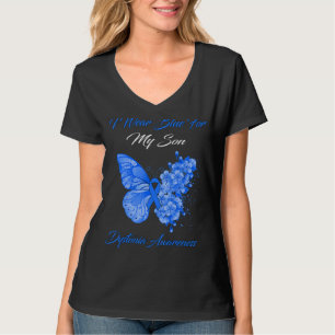 Butterfly Ich trage Blau für meinen Sohn Dystonia T-Shirt
