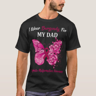 Butterfly Ich trage Burgund für meinen Vater Lymph T-Shirt