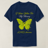 Butterfly Ich trage Gelb für meine Mama ADHD Aware T-Shirt (Design vorne)