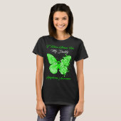 Butterfly Ich trage Grün für mein Daddy Lymphom T-Shirt (Vorne ganz)